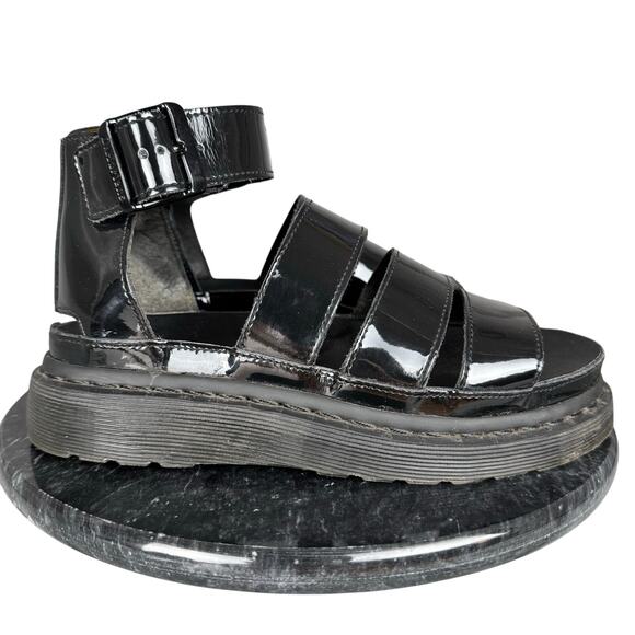 Dr. Martens The Clarissa II Patent Leather Strap Gladiator Sandals Size 6 US - Picture 3 of 8